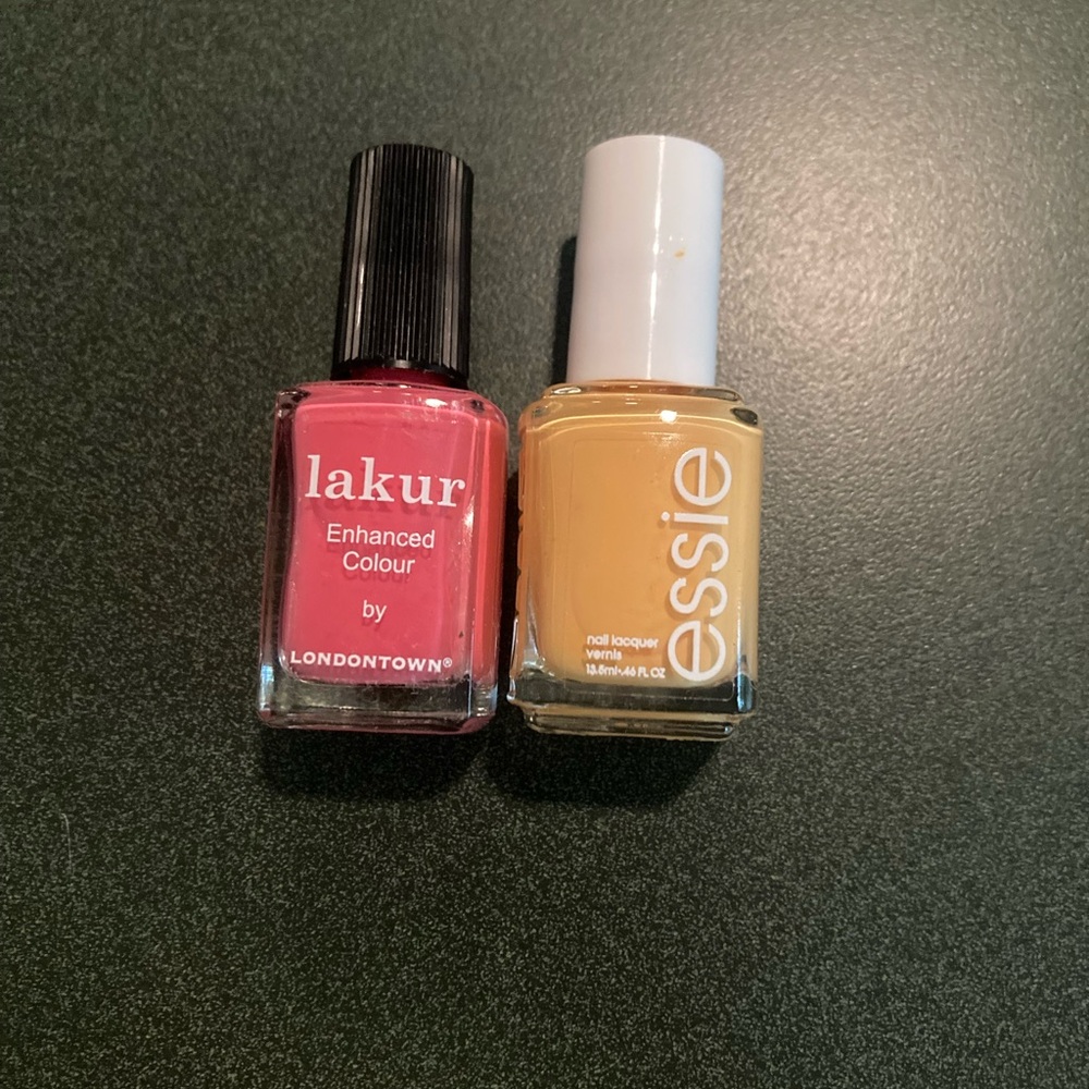 Londontown Pink Nail polish & Essie Yellow Nail Polish Duo 🌺